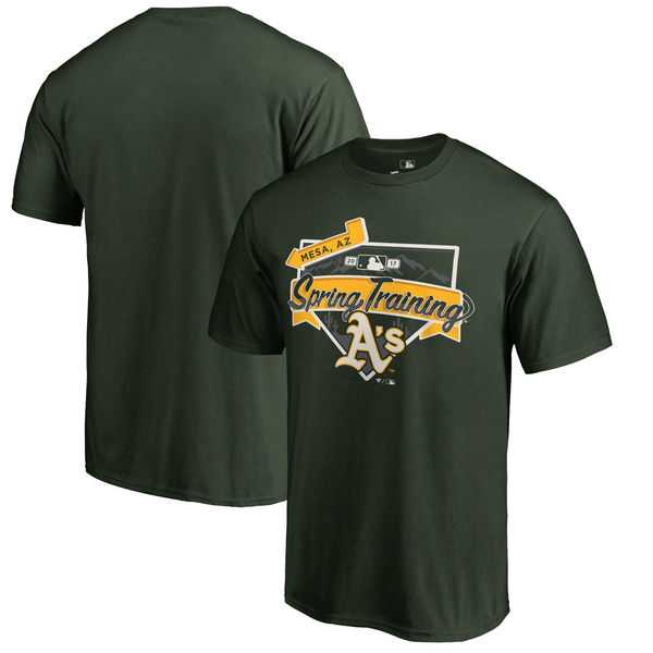 Men's Oakland Athletics Fanatics Branded Green 2017 MLB Spring Training Logo T-Shirt,We sell and wholesale Men's Oakland Athletics Fanatics Branded Green 2017 MLB Spring Training Logo T-Shirt on line form chian!